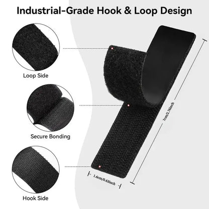 💪 Heavy-Duty Reusable Hook & Loop Strips – Water-Resistant Self-Adhesive Double-Sided Fasteners | Strong, Secure & Easy to Use