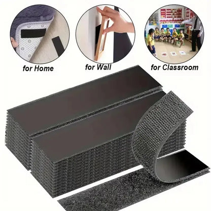 💪 Heavy-Duty Reusable Hook & Loop Strips – Water-Resistant Self-Adhesive Double-Sided Fasteners | Strong, Secure & Easy to Use