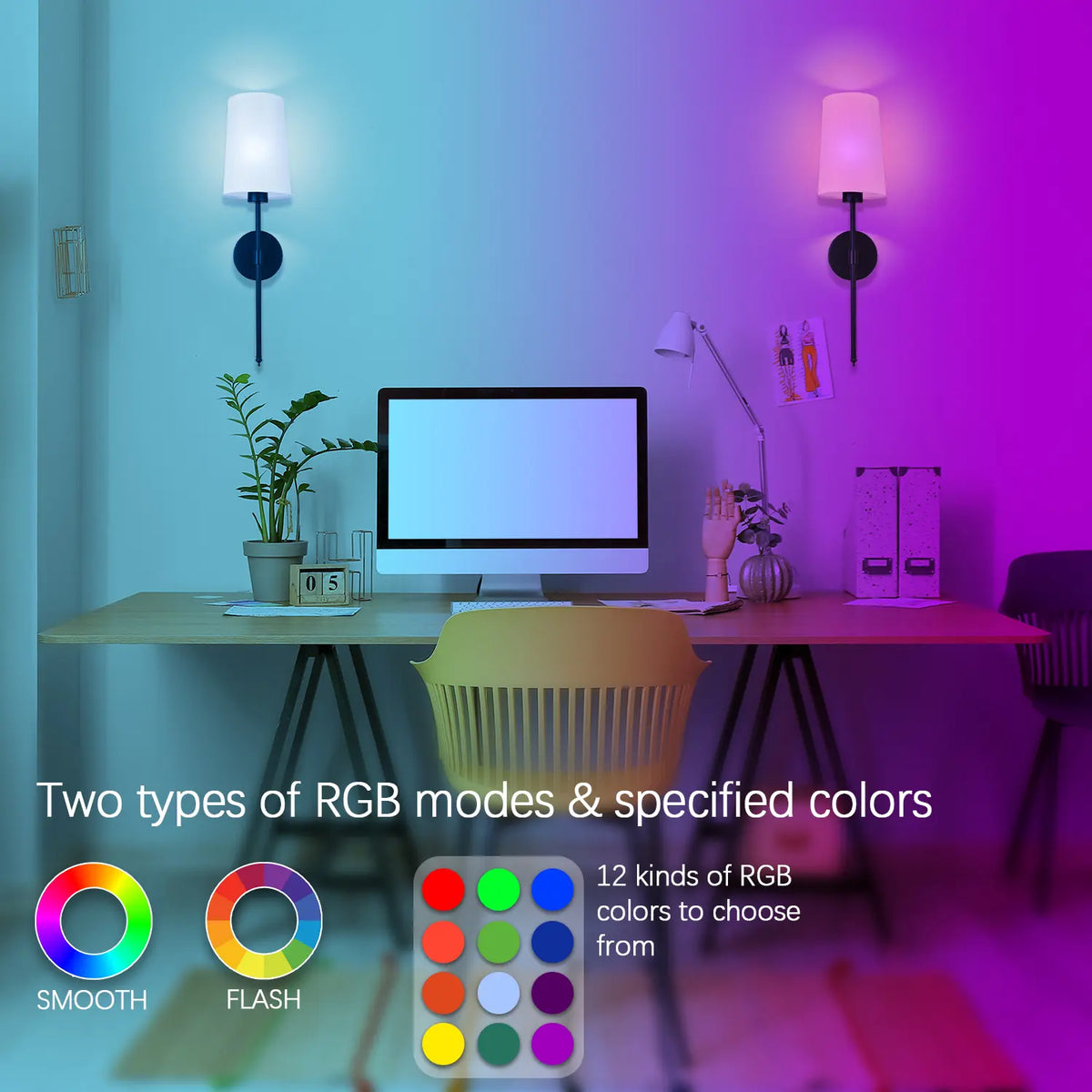 Light Up Your Space Your Way – Wireless RGB Wall Sconces for Every Mood