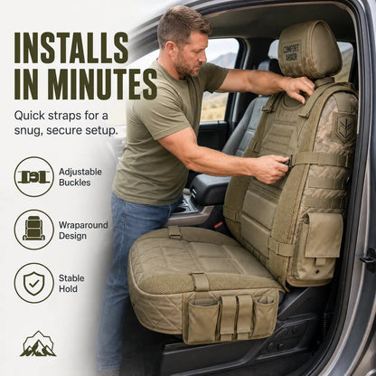 🔥 50% OFF – Rugged MOLLE Truck Seat Cover | Tactical Storage, Tough Seat Protection & All-Day Comfort 🚙