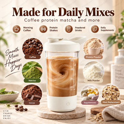 ⚡ Auto Mixing Cup – Self-Stirring Drink Mixer for Effortless, Smooth & Perfectly Blended Drinks