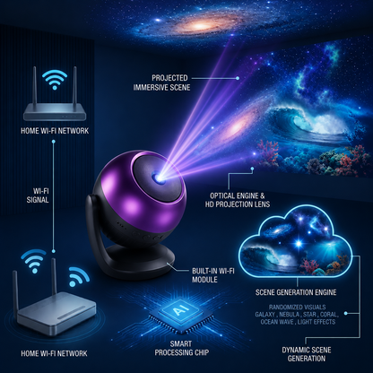 🔮 Starry Night Light Projector – Turn Any Room Into a Dreamy Galaxy ✨