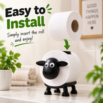 🐑 2 Pcs Sheep Toilet Roll Holder – Cute Farmhouse Bathroom Tissue Dispenser