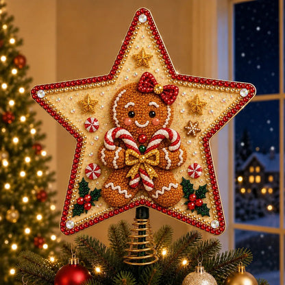 🎄⭐ Pearl Diamond Art Christmas Tree Topper Kit