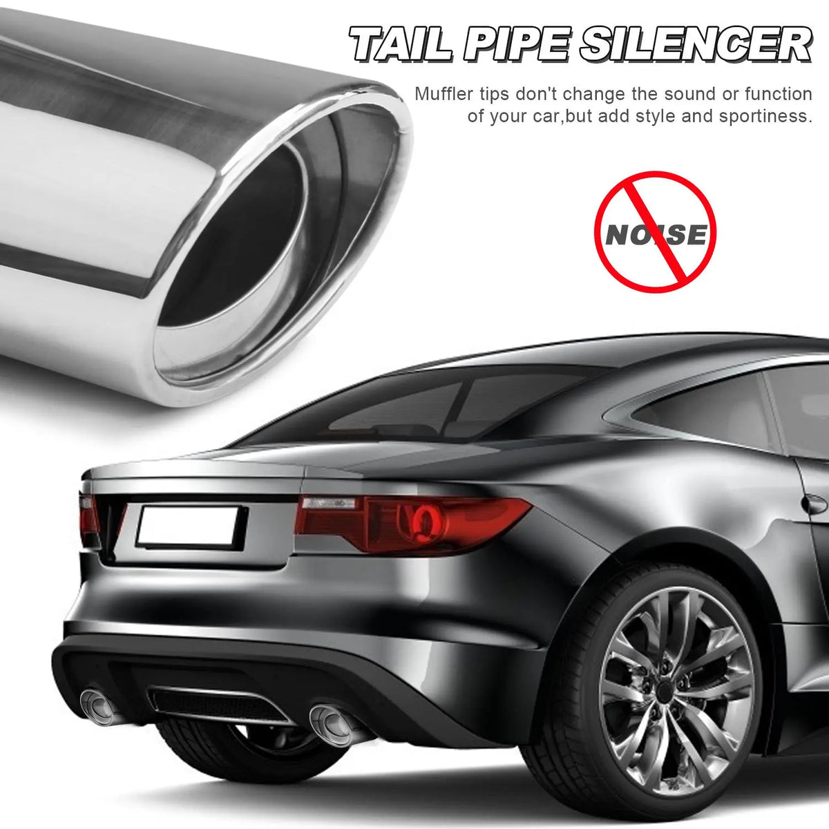 Universal Stainless Steel Car Exhaust Muffler Tip Trim Decor