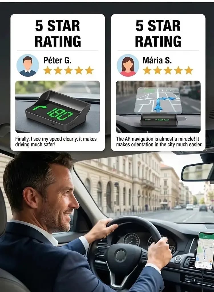 🚗 50% Off Now! Head-Up Display (HUD) GPS Digital Speedometer – Features traffic light countdown and speed camera alerts; a universal driving safety system to help you avoid city traffic fines.