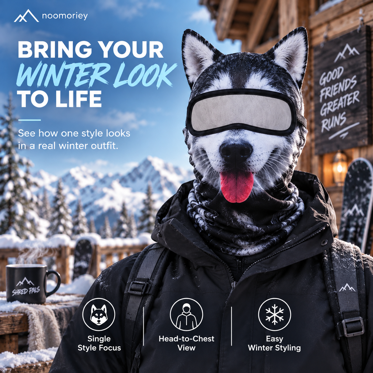 🐾❄️ Snow Crew – Animal-Style Winter Balaclava