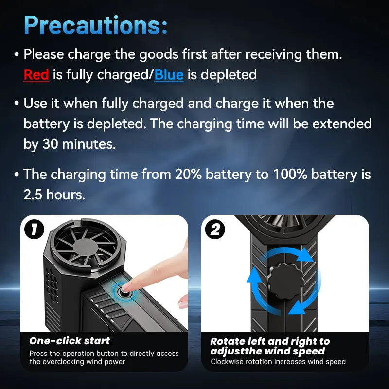 🌀🌀Powerful Turbo Air Blower – Pocket-Sized Cordless Cleaning & Cooling Powe