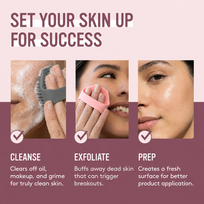 🛁 Antibacterial Silicone Body Brush for Sensitive & Acne-Prone Skin🎁