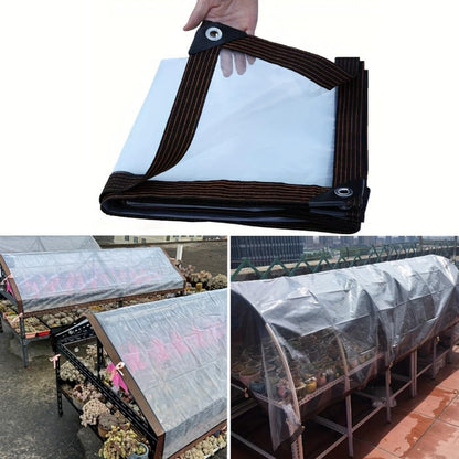 🌂10x13FT Heavy Duty Clear Tarp: 2026 Upgraded 100% Waterproof Rain Shield for Patio & Porch, Crystal Clear Vinyl Cover for Outdoor Furniture, BBQ & Deck, Reinforced Leak-Proof Tarpaulin