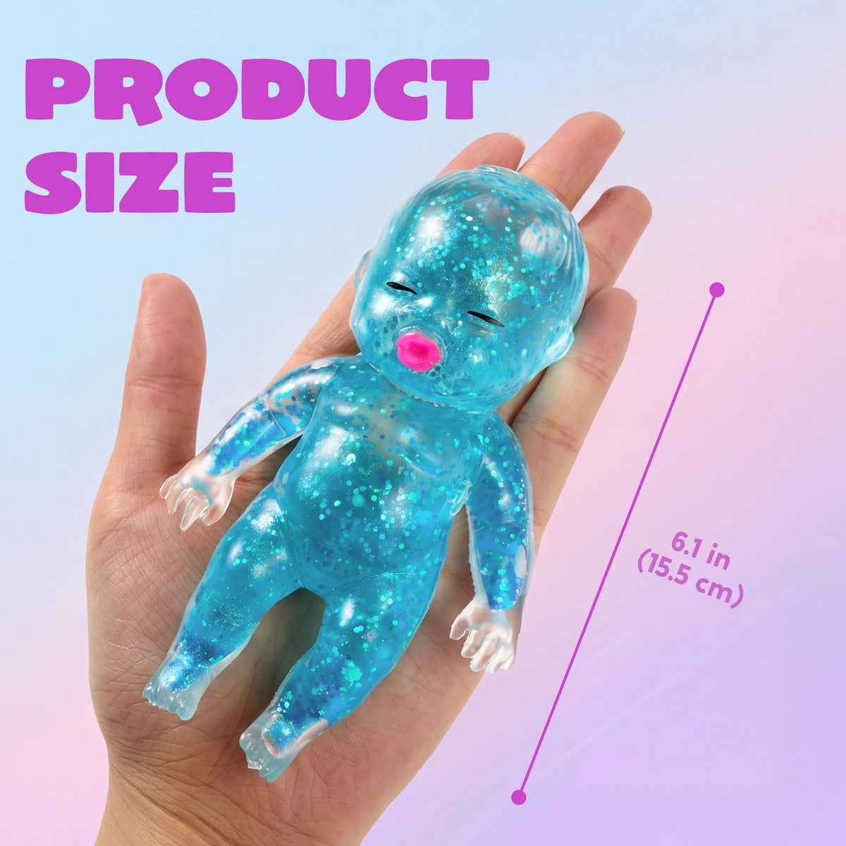 ✨ 3PCS Glitter Baby Squishies, Soft Slow-Return Toys, Party Favors & Gifts 🎁