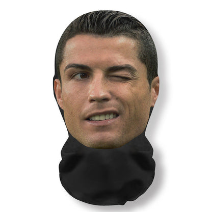 3D Mask Realistic Mask Role Playing Prop Fun Black Mesh Headset Halloween Funny（3PCS)