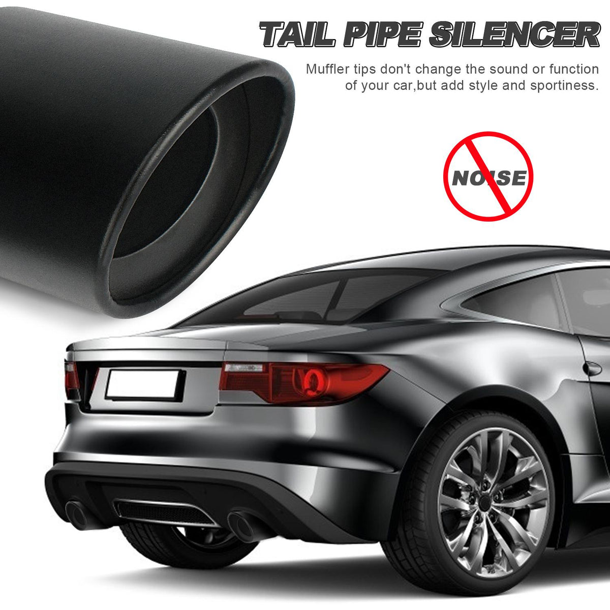 Universal Stainless Steel Car Exhaust Muffler Tip Trim Decor