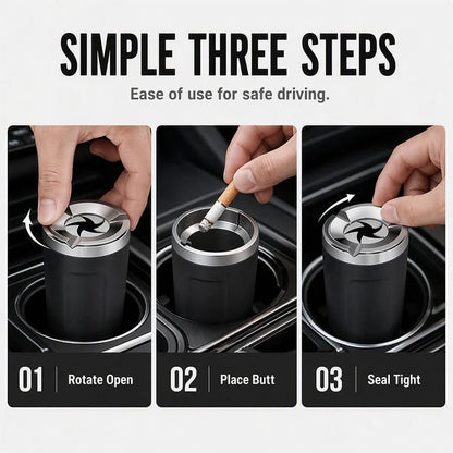 🛡️Rotating Car Ashtray with Ceramic Inner Liner
