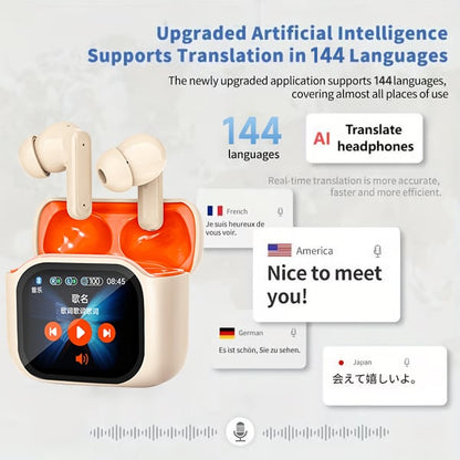 🔥Wireless Bluetooth Translation Earphone With LED display screen(Fit iOS & Android)