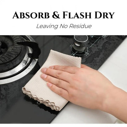 🧽 10-Pack Reusable Fish Scale Microfiber Cleaning Cloths – Super Absorbent, Lint-Free & Streak-Free ✨