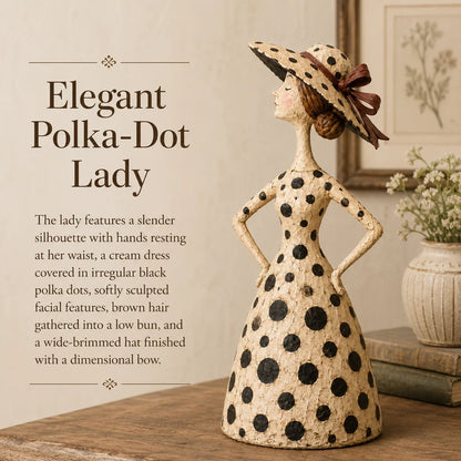 Vintage  Cat & Lady Sculptures