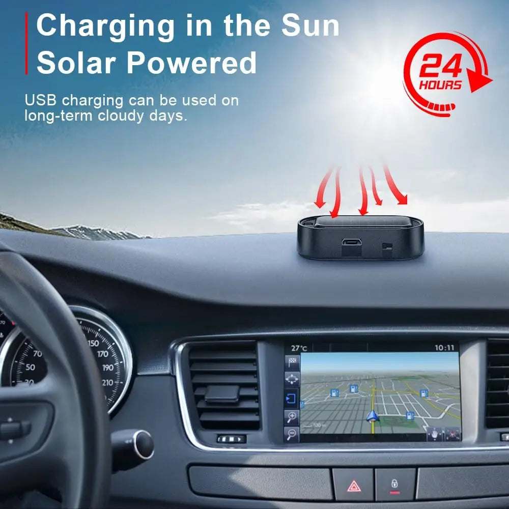 🚨 Solar Fake Car Alarm Light – LED Security Warning Flashing Simulator