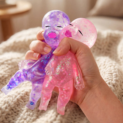 ✨ 3PCS Glitter Baby Squishies, Soft Slow-Return Toys, Party Favors & Gifts 🎁