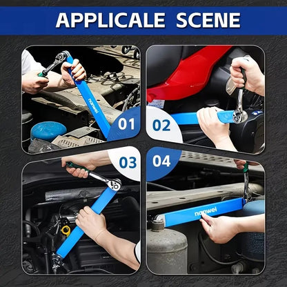 Offset Extension Wrench – Impact Ready with 1/4", 3/8" & 1/2" Adapters