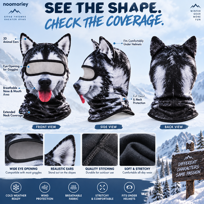 🐾❄️ Snow Crew – Animal-Style Winter Balaclava