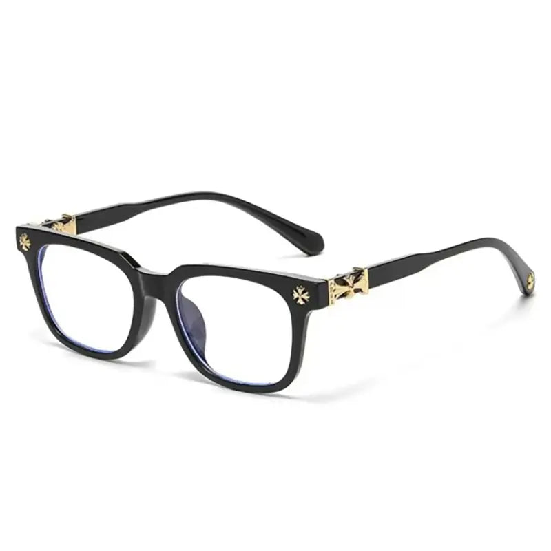 Retro Square Frame Eyeglasses – Stylish Black Fashion Glasses