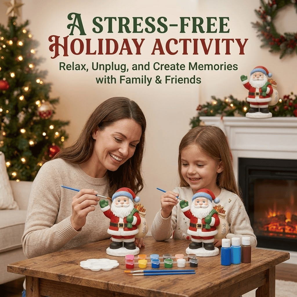 • 🎨 Beginner-Friendly DIY Christmas Figurine Painting Kit | Create Your Own Festive Holiday Decorations 🎄💕