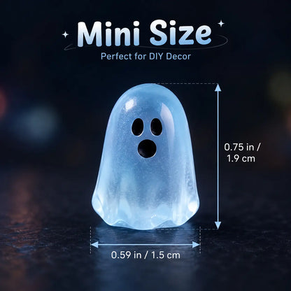 👻 Glow-in-the-Dark Ghost Beads – 20/50pcs for Halloween & DIY Crafts 🎃