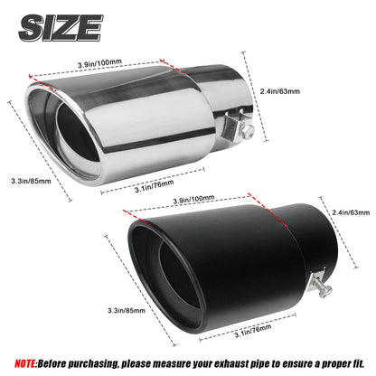 Universal Stainless Steel Car Exhaust Muffler Tip Trim Decor