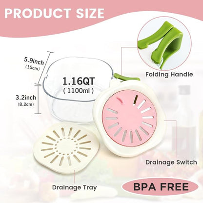 Wash, Drain & Store with Ease – The 2-in-1 Vegetable Washing & Drying Basket