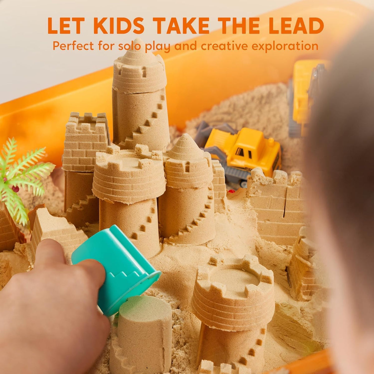 🔥 Last Day 50% OFF🚜Sandbox with Lid Castle Building kit