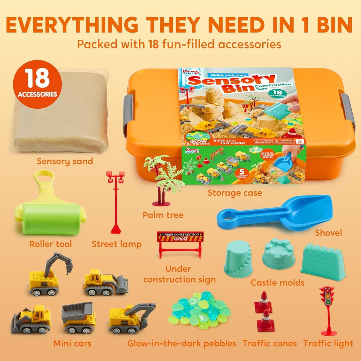 🔥 Last Day 50% OFF🚜Sandbox with Lid Castle Building kit