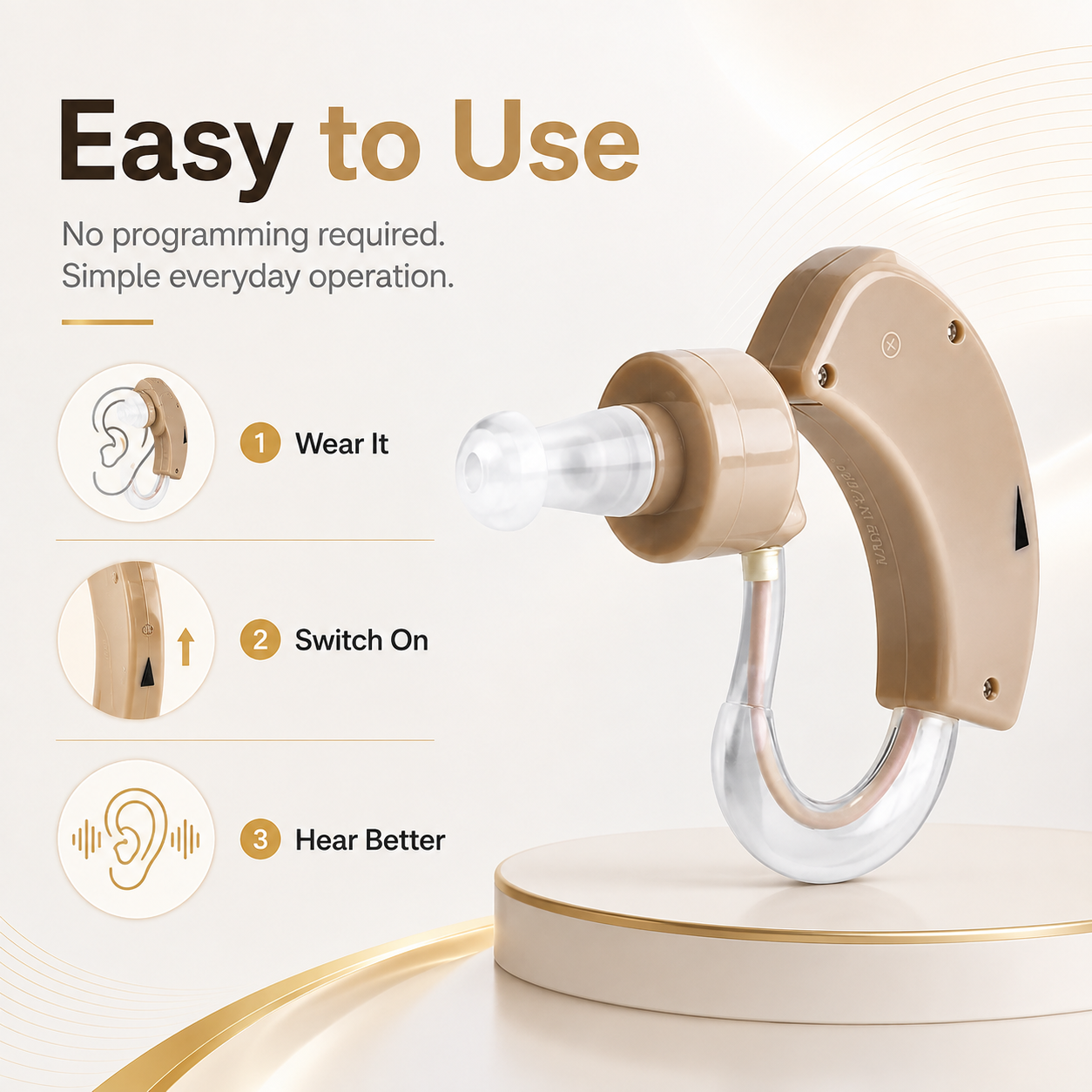 Earsight enhancement devices suitable for middle-aged and elderly people