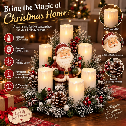 🎅🎄 Christmas Santa Table Centerpiece – Festive Winter Holiday Decor！！！✨
