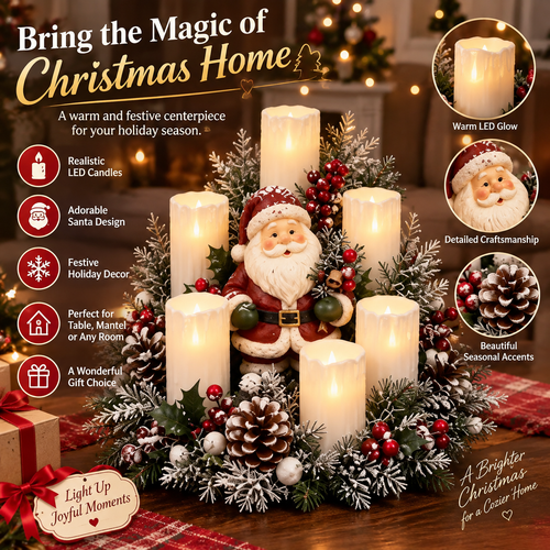 🎅🎄 Christmas Santa Table Centerpiece – Festive Winter Holiday Decor！！！✨