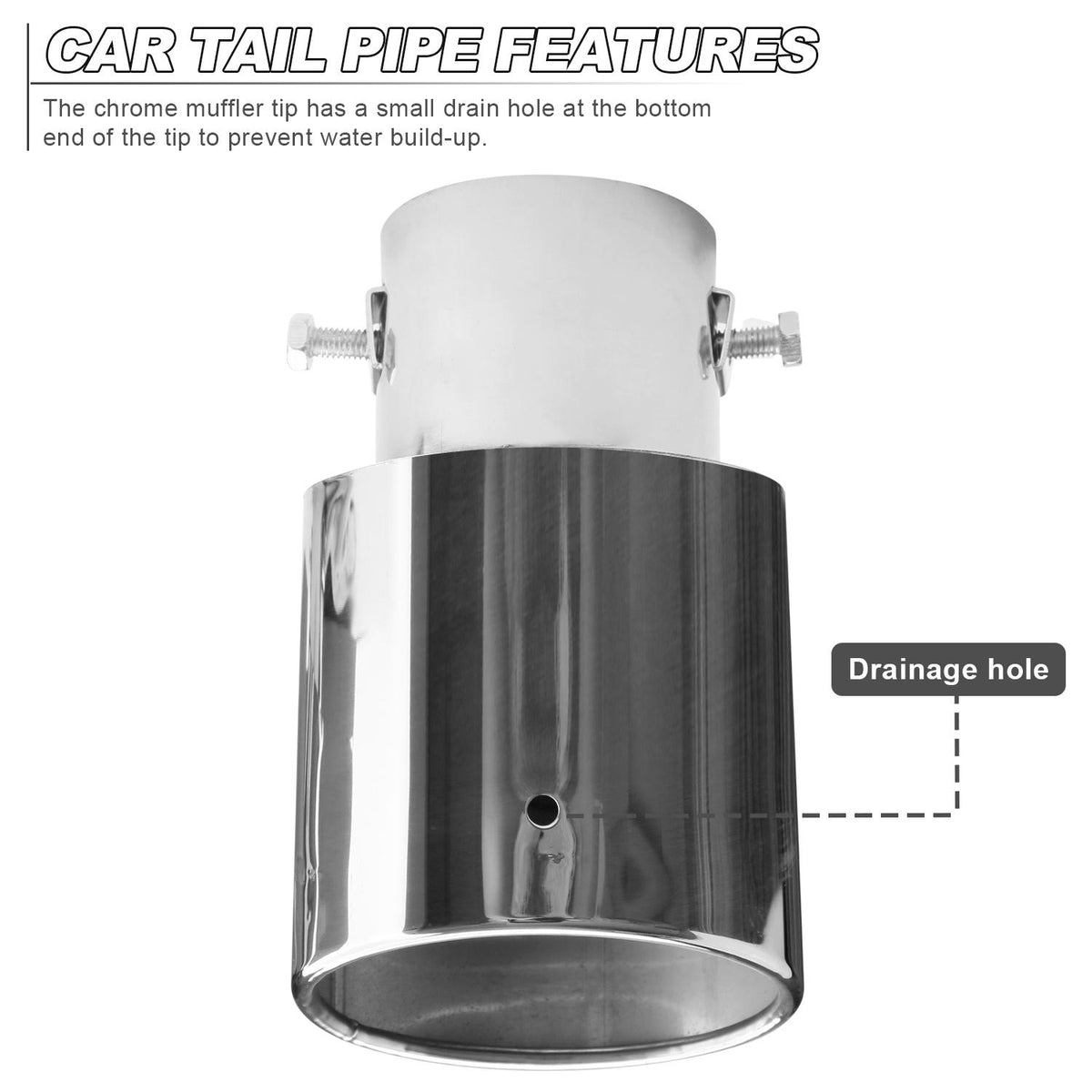 Universal Stainless Steel Car Exhaust Muffler Tip Trim Decor