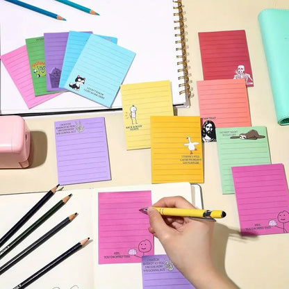 😏🎁 Sarcastic Office Sticky Notes - ✨ 12-Pack Funny Desk Memo Pads & Gift