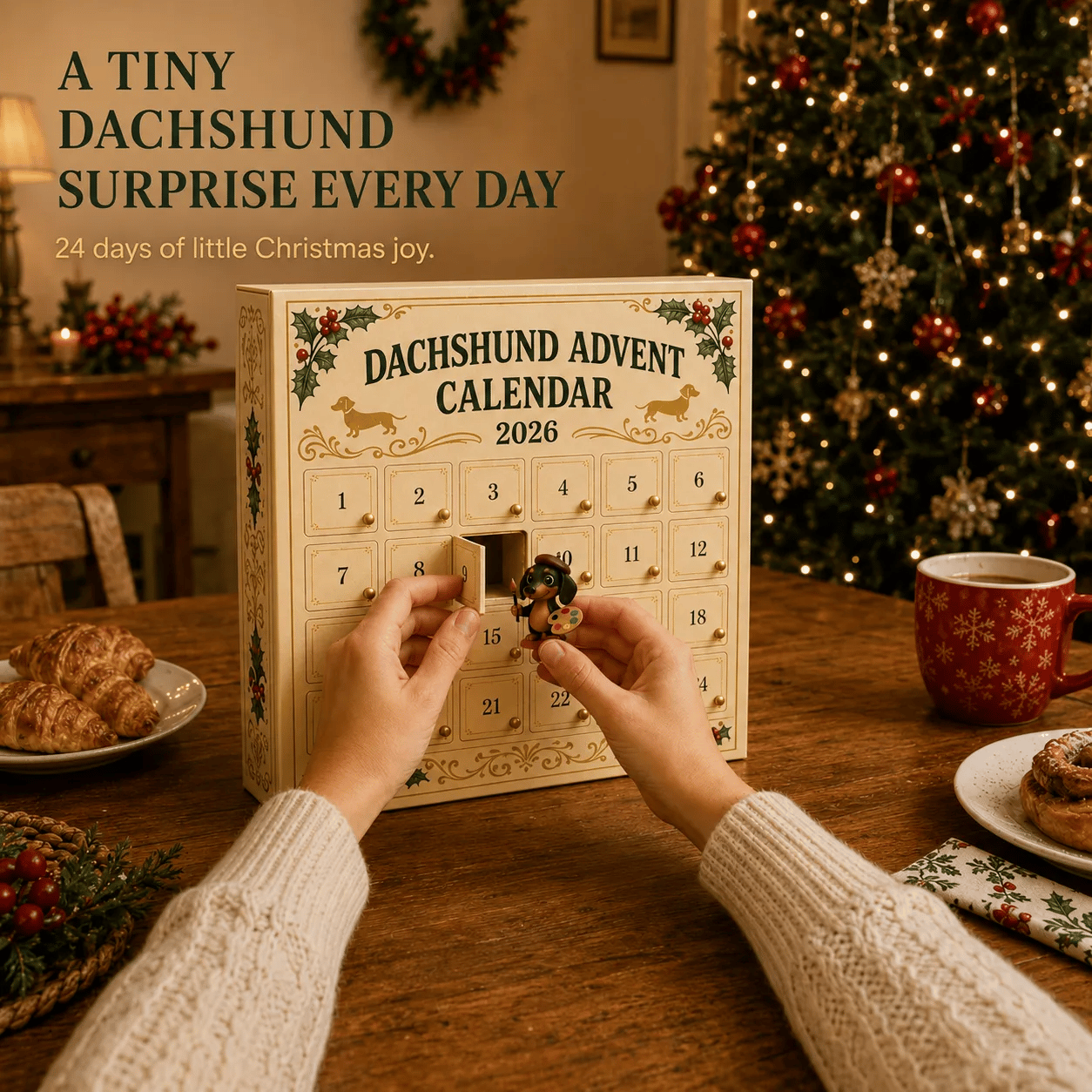🔥🎁2026 Dachshund Advent Calendar Blind Box - 3D Models💕🐶