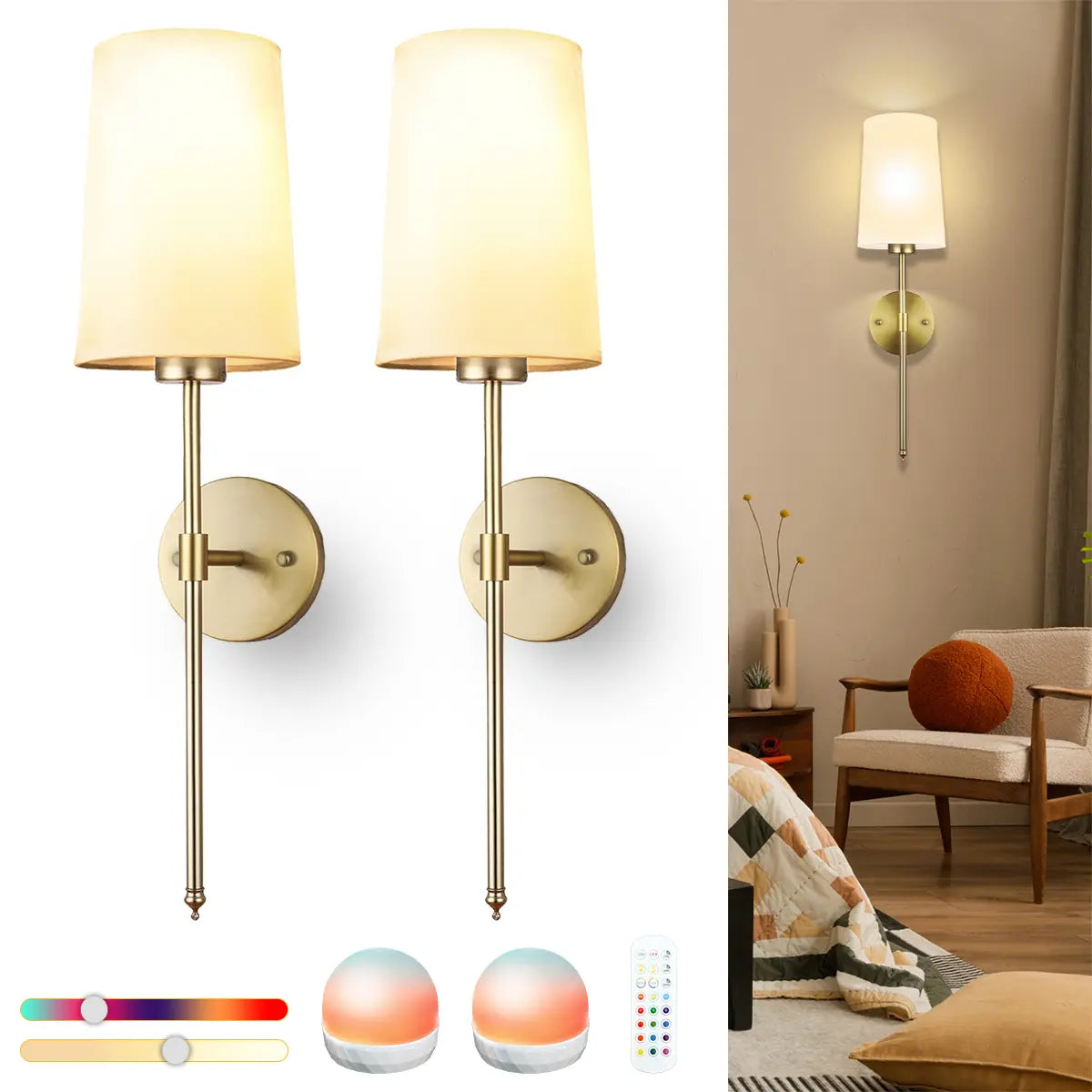 Light Up Your Space Your Way – Wireless RGB Wall Sconces for Every Mood