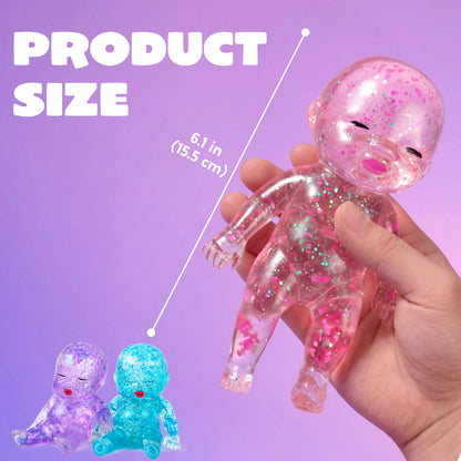 ✨ 3PCS Glitter Baby Squishies, Soft Slow-Return Toys, Party Favors & Gifts 🎁