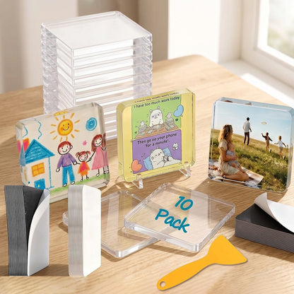 Clear Acrylic Magnetic Fridge Photo Frames