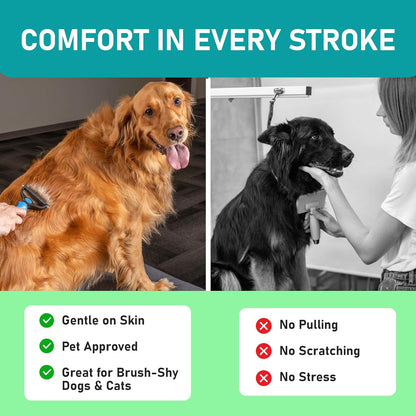 FurEase™ 2-in-1 Deshedding & Dematting Pet Brush
