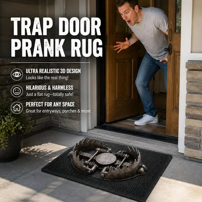 💥 LAST DAY 49% OFF - 😂 Gotcha! 3D Bear Trap Illusion Doormat – Funny Prank Entry Mat