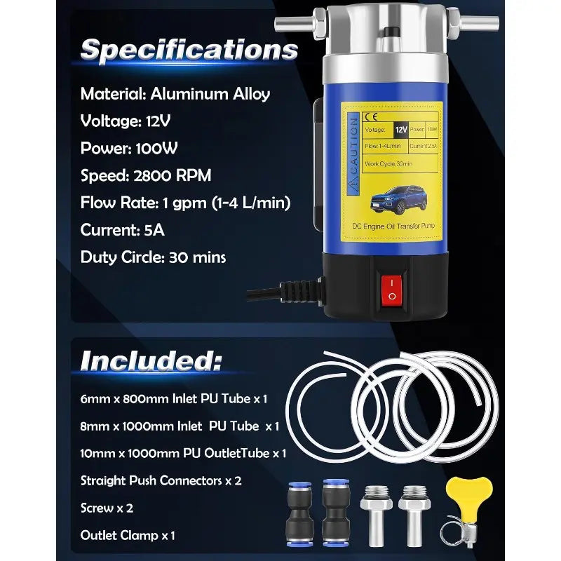 Hot Sale!🔥12V 100W Efficient Self-Priming Oil Pump, Powerful Electric Fuel Transfer Pump