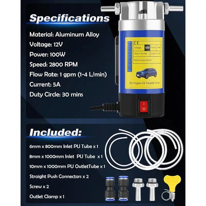 Hot Sale!🔥12V 100W Efficient Self-Priming Oil Pump, Powerful Electric Fuel Transfer Pump