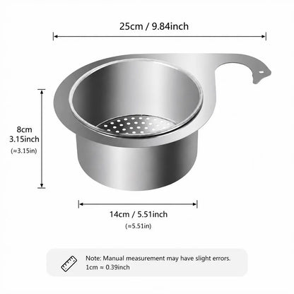 Stainless Steel Sink Strainer Basket | Hanging Drain Filter for Kitchen