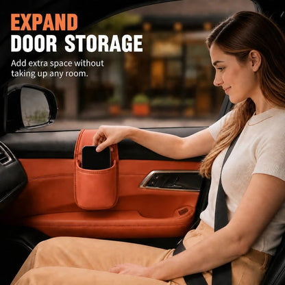 Leather Car Door Storage Pocket
