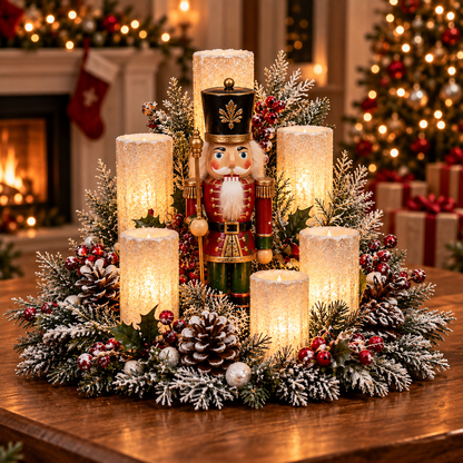 🎅🎄 Christmas Santa Table Centerpiece – Festive Winter Holiday Decor！！！✨
