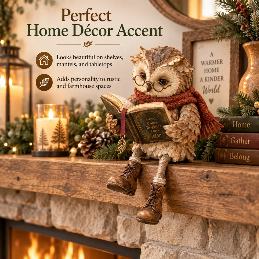 🦉 Reading Owl Figurine