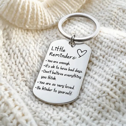 🔑🔑You Are Enough Engraved Keychain – Inspirational Reminder Gift with Gift Box | Meaningful Keepsake for Someone Special